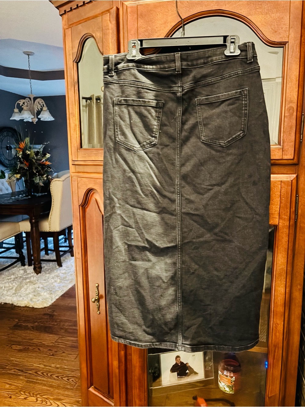 Black Jean Skirt